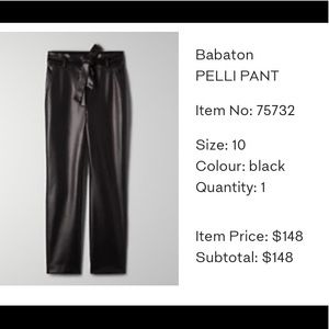 Faux Leather Trouser